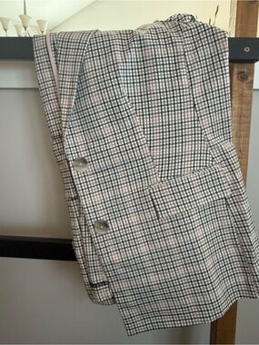 Pink and black plaid Women’s Blazer